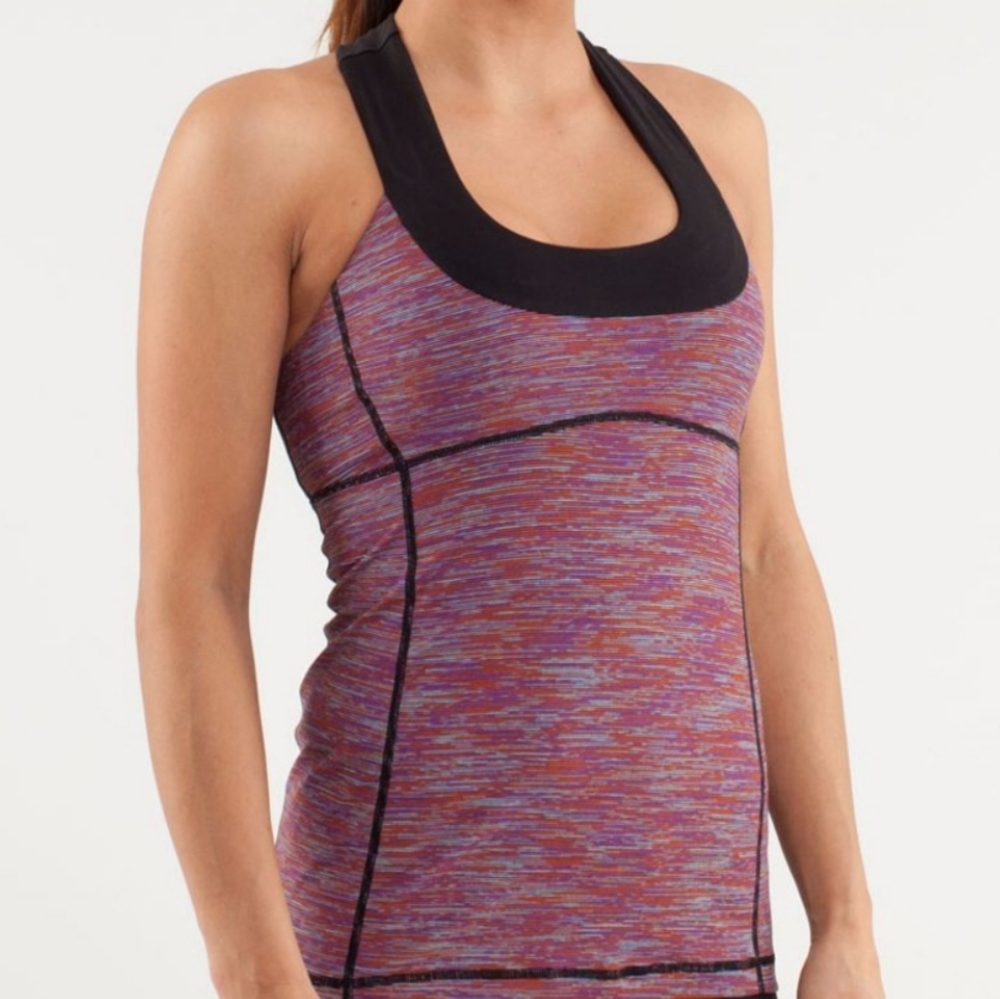 Lululemon Wee Are From Space Scoop Tank Size 6 Black Trim